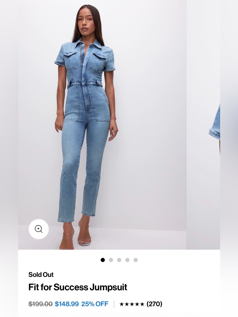Good American Fit for Success Denim Jumpsuit